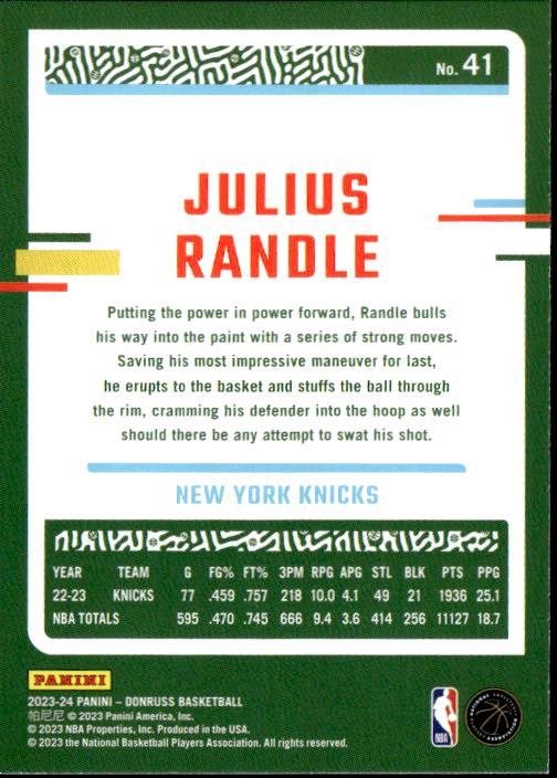 2023-24 Donruss #41 Julius Randle