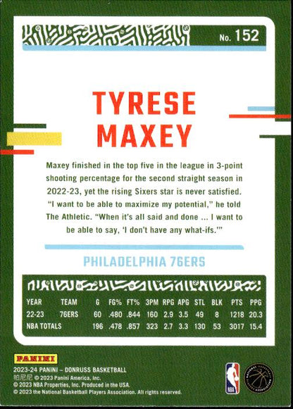 2023-24 Donruss #152 Tyrese Maxey