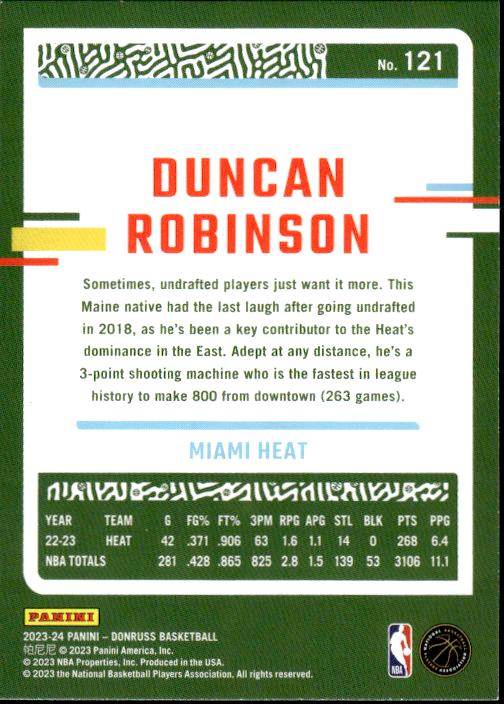 2023-24 Donruss #121 Duncan Robinson