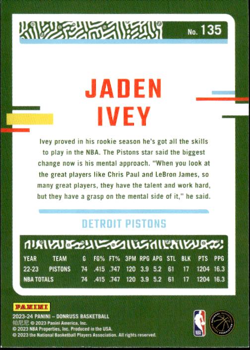 2023-24 Donruss #135 Jaden Ivey