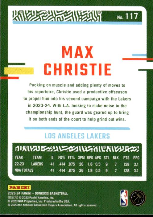 2023-24 Donruss #117 Max Christie