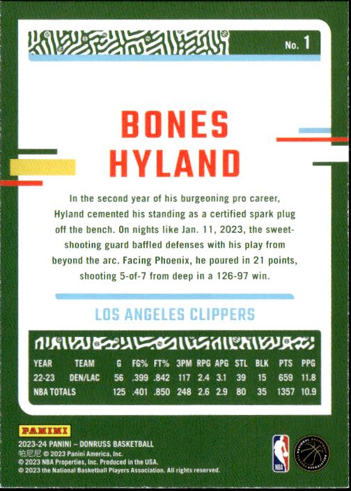 2023-24 Donruss #1 Bones Hyland