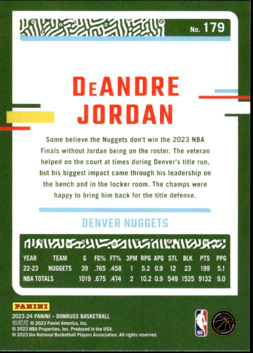 2023-24 Donruss #179 DeAndre Jordan