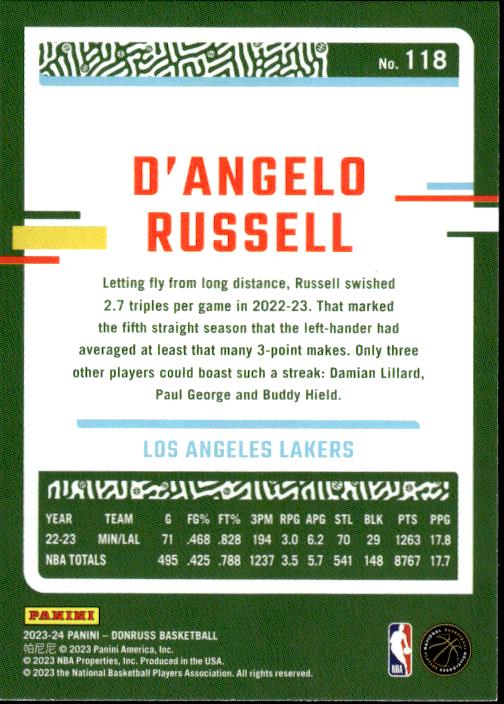 2023-24 Donruss #118 D'Angelo Russell