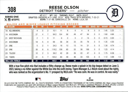 2024 Topps #308 Reese Olson