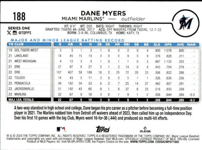 2024 Topps #188 Dane Myers