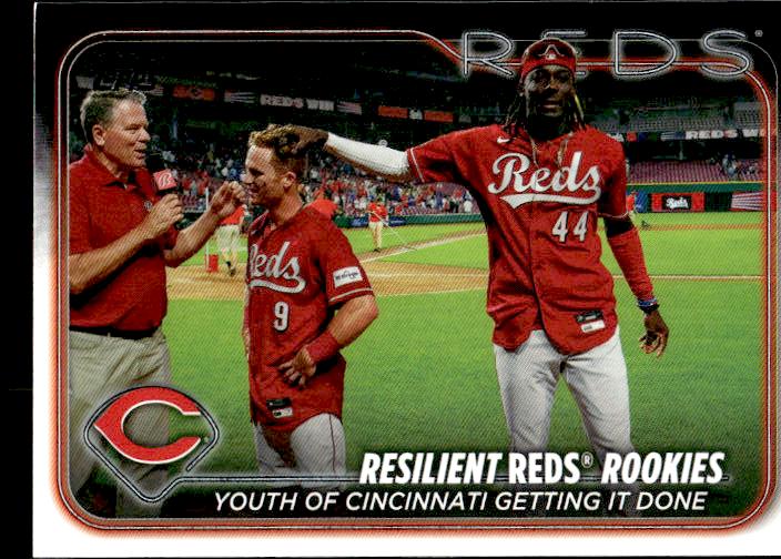 2024 Topps #133 Resilient Reds Rookies: Youth of Cincinnati Getting It Down