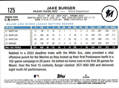 2024 Topps #125 Jake Burger