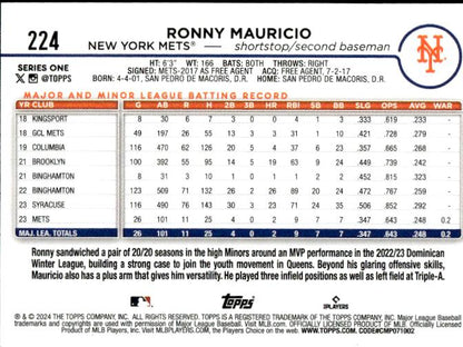 2024 Topps #224 Ronny Mauricio