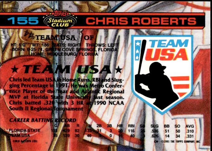 1992 Stadium Club Dome #155 Chris Roberts