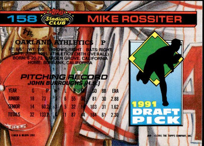 1992 Stadium Club Dome #158 Mike Rossiter