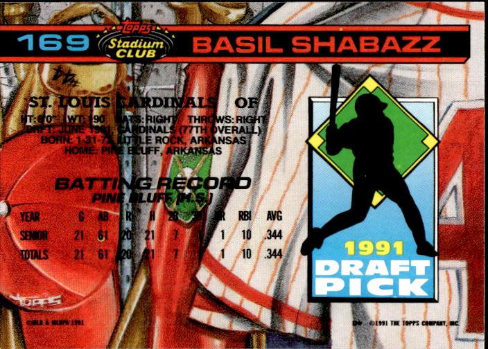 1992 Stadium Club Dome #169 Basil Shabazz