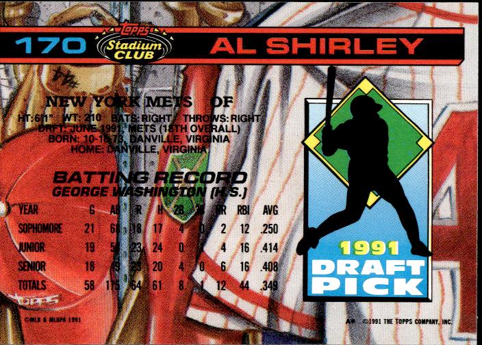 1992 Stadium Club Dome #170 Al Shirley