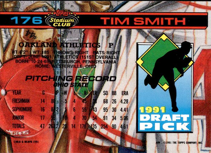 1992 Stadium Club Dome #176 Tim Smith