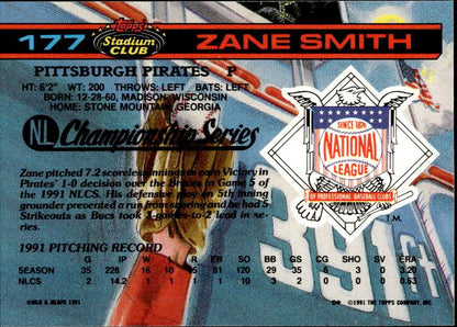 1992 Stadium Club Dome #177 Zane Smith