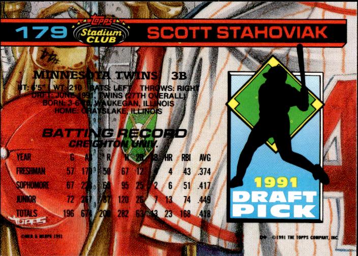 1992 Stadium Club Dome #179 Scott Stahoviak