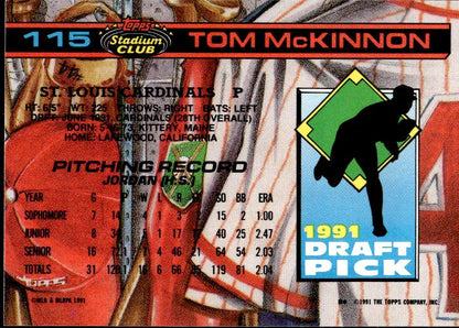 1992 Stadium Club Dome #115 Tom McKinnon