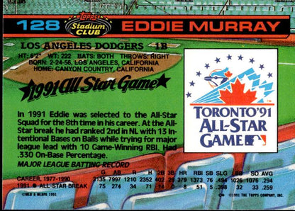 1992 Stadium Club Dome #128 Eddie Murray