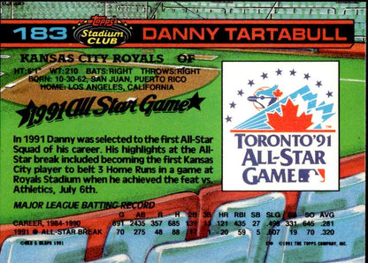 1992 Stadium Club Dome #183 Danny Tartabull