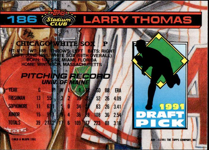 1992 Stadium Club Dome #186 Larry Thomas