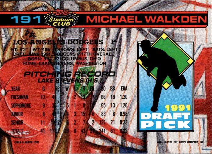 1992 Stadium Club Dome #191 Michael Walkden