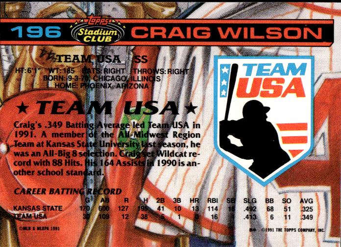 1992 Stadium Club Dome #196 Craig Wilson