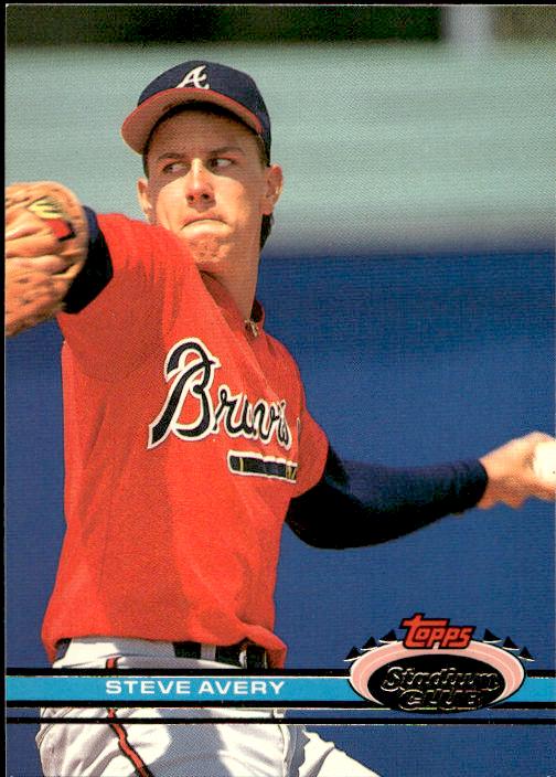 1991 Stadium Club #48a Steve Avery