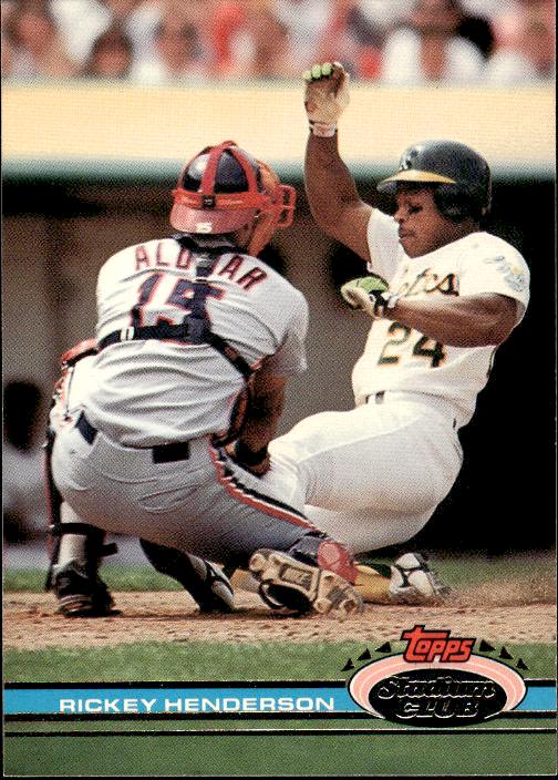 1991 Stadium Club #120b Rickey Henderson