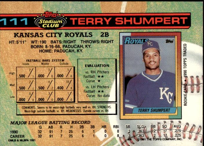 1991 Stadium Club #111a Terry Shumpert