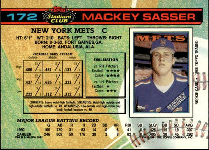 1991 Stadium Club #172a Mackey Sasser