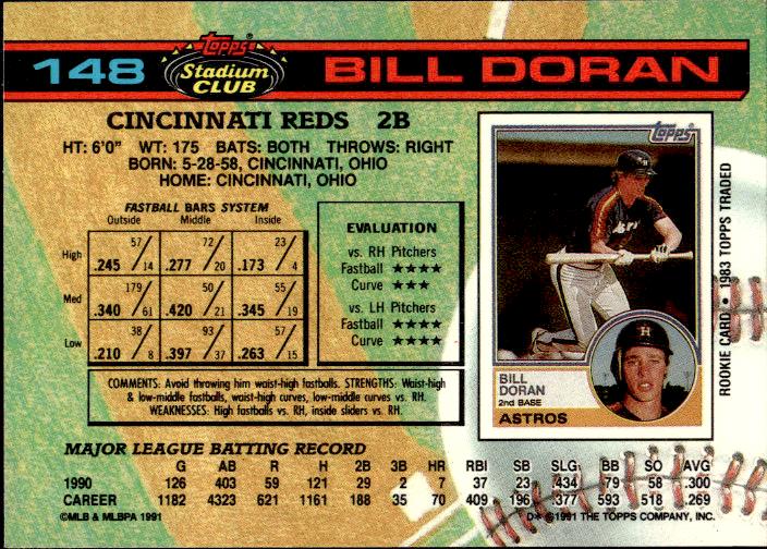 1991 Stadium Club #148 Bill Doran