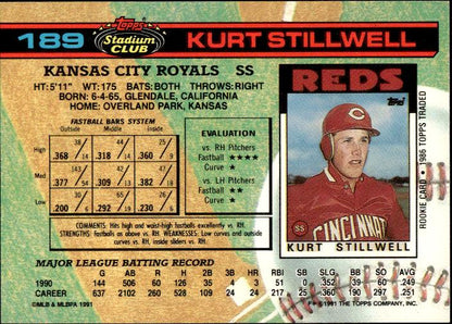 1991 Stadium Club #189 Kurt Stillwell