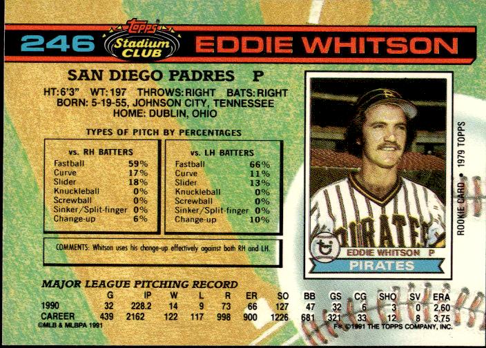 1991 Stadium Club #246b Ed Whitson