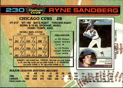 2021 Stadium Club #230 Ryne Sandberg