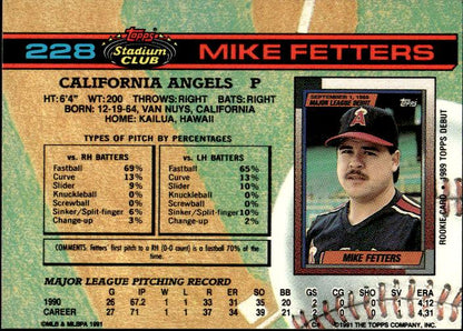 1991 Stadium Club #228 Mike Fetters