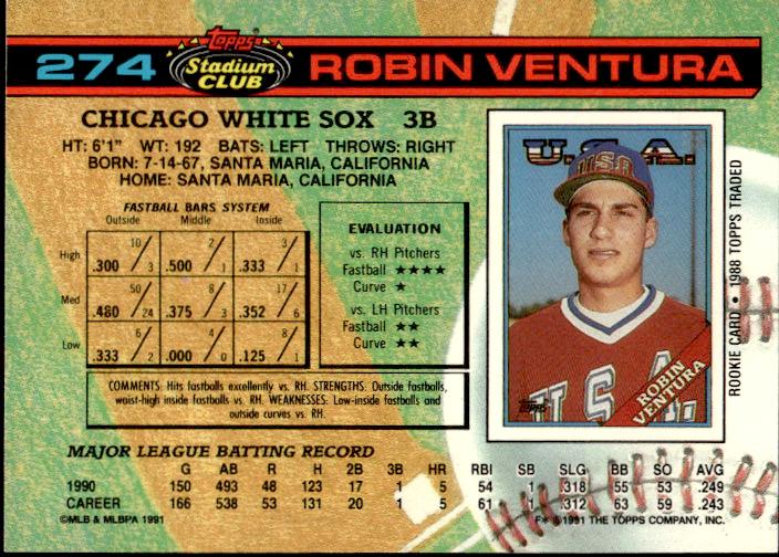 1991 Stadium Club #274 Robin Ventura