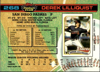 1991 Stadium Club #268 Derek Lilliquist