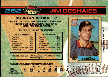 1991 Stadium Club #262 Jim Deshaies