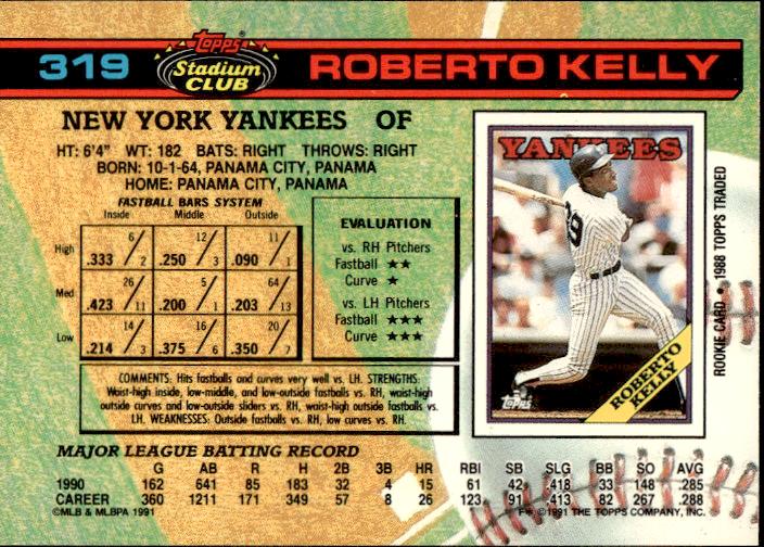 1991 Stadium Club #319b Roberto Kelly