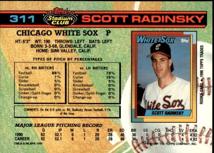 1991 Stadium Club #311a Scott Radinsky