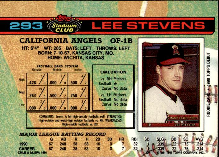 1991 Stadium Club #293a Lee Stevens