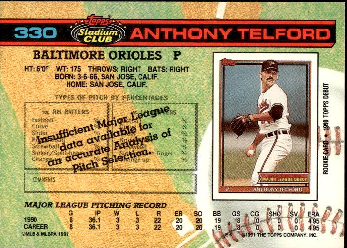 1991 Stadium Club #330 Anthony Telford