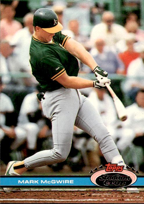 1991 Stadium Club #399a Mark McGwire