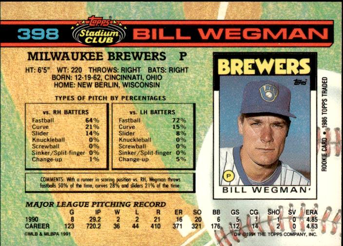 1991 Stadium Club #398 Bill Wegman