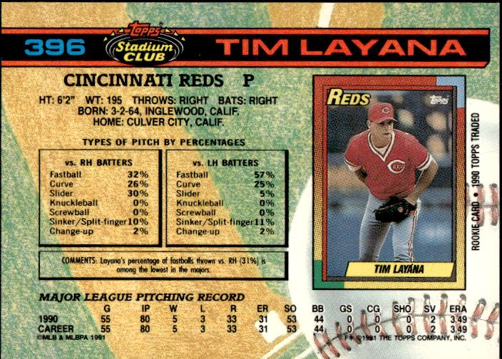 1991 Stadium Club #396a Tim Layana