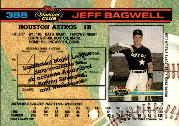 1991 Stadium Club #388b Jeff Bagwell