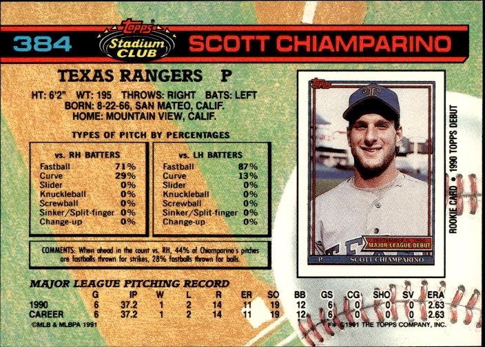 1991 Stadium Club #384 Scott Chiamparino