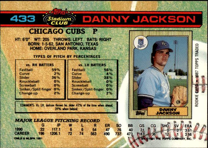 1991 Stadium Club #433 Danny Jackson