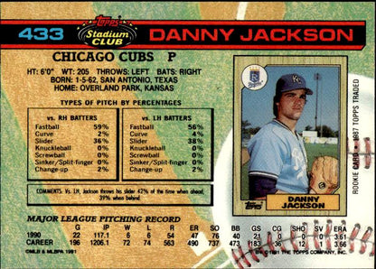 1991 Stadium Club #433 Danny Jackson