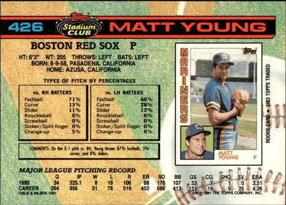 1991 Stadium Club #426 Matt Young